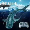 Electricrc Animals RC Shark Toy Remote Control Animal Bath Tub Pool Electrics för barn Barn Toy Boys Gift Water Fun Stuff Sharks Submarine 230504