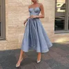 Casual Kleider Sexy Sling Strapless Puffy Princess Dress Fashion Sleeveless High Split Party Abend Frauen Solide Lace Slim Elegant