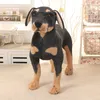 Plush Dolls 2570cm Giant Lifelike Dog Toy Realistic Stuffed Animals Rottweiler Dog Plush Toys Gift For Children 230504