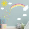 Wallpapers DIY Cartoon Kids Wall Stickers Rainbow Boy Girl Baby Room Decor Aesthetic Wallpaper Nursery Wall Decals Wallstickers 230505