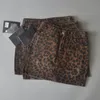 Юбки Сексуальная рваная юбка с леопардовым принтом, мини-джинсовая уличная одежда-карандаш с высокой талией faldas mujer moda 230505