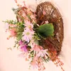 Dekorativer Blumen-LED-Valentinsgruß-Kranz-künstliche herzförmige Girlande für Hochzeitsfest-Haustür-Wandornamente-Ausgangsdekoration