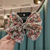 Girls Hair Accessories Hairclips Bb Clip Barrettes Clips Cloth Shredded Flower Large Bow Top Ornament E21563