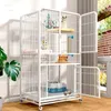 Cat Carriers Iron Art Cages Home Indoor Super grote vrije ruimte Cage House Kleine twee verdiepingen tellende villa Outdoor Dog