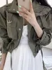 Vestes pour femmes EWQ coréen Zipper Pocket Drawstring Femmes Safari Style Veste Printemps Automne Nouveau Streetwear À Manches Longues Vestes Y6127 230505