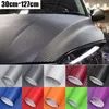 30 cm x 127 cm 3D Koolstofvezel Auto Stickers Roll Film Wrap Auto Motorfiets DIY Styling Vinyl Zwart kleurrijke Sticker