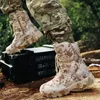 2023 Taktische Armee Männer Stiefel Camouflage Military Herren Sicherheitsschuhe High Top Atmungsaktive Wüstenschuhe Herren Kampfstiefel
