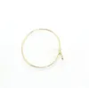 Bracelet mode simple verre clair cristal cuivre disque rond charme U pour les femmes