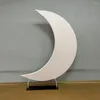 Support d'arc en forme de lune pour décoration de fête, avec couverture imprimée Double face, grande Base pour stand Po, toile de fond Chiara