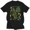 メンズTシャツTシャツカジュアルマンティーアブサン植物園の植物プリントアートボタニーブルームフルーツフラワーおかしい