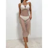 Damen Bademode Sexy Sheer Net Mesh Gestrickte Tunika Strand Cover Up Vertuschungen Langes Kleid Wear Beachwear Damen Damen RobeWomen's