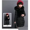 Down Coat Warm Winter Artificial Hair Fashion Long Kids Hooded Jacket For Girl Outerwear Girls Clothes 412 Years Old C1012 Drop Deli Dhaus