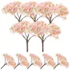 Decorative Flowers 10 Pcs Architectural Tree Model Artificial Flower Fake Plants Decoration Botanical Landscape Trees False Train