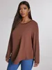 Women's Plus Size TShirt Blouse Large Tshirts for Fashion Women 4xl Elegant Summer Long Sleeve Oversized Solid Loose Ladies Tops 230504