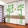 Sfondi 2 pezzi / set Bamboo Forest Birds Adesivo murale di grandi dimensioni Decorazioni per la casa Camera da letto Armadio TV Divano Poster da parete PVC Carta da parati murale fai da te 230505