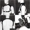 Other Panties Catsuit Costumes Pu Leather Chest Strap Metal Eye Shoders Mens Belt Adjustable Drop Delivery Health Beauty Sexy Underwe Dhrax