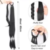 tails Synthetic Braided tail Extensions Black Natural Hairpiece Long Tail with Hair Tie Rubber Band Hair Blonde for Women 230518