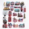 Obiekty dekoracyjne figurki British London Tourism Memorial Lodówka naklejki Kettle Magnet Kolekcja Prezenty 3D Cute Message Board Przypomnienie 230505