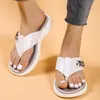 Slippers Women Sandals 2023 Summer Elegant Low Heels Sandalias Mujer Beach Flip Flops Shoes Ladies Wedge