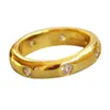Kristal charme ring voor vrouwen stel ringen niet -tarnish gouden kleurring voor bruiloft