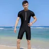 Wetsuits drysuits een stuk heren duiken pakken badkleding korte mouw wetsuit surfen floatsuit uv zwemmen voorkomen kwallen j230505