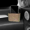 Uppgradera Luxury Crystal Car Storage Box för mobiltelefoninnehavare Auto Interiörförsörjning Sundries Bracket Organizer Box Car Accessories