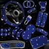 Upgrade 30 Stuks Vrouwen Auto Accessoires Set Bling Stuurhoes Gear Handrem Cover Schouder Armsteun Pad Charger Vent Decor Strip