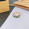 Doppelbuchstabe Damen Designer Ringe Stempelband Goldring für Mann Größe 6 7 8 Luxus Schmuck Edelstahl Mode Anello Uomo