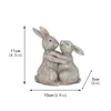 Dekorativa föremål Figurer Creative Love Animal Hug Staty Harts Hantverk Elefantpar Kram Staty Bröllopsdag Present Birthday Home Decor 230504