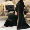 Etnische kleding Elegante moslim Lange bescheiden jurk voor vrouwen Ramadan Arabisch Femme Dubai Abaya Turkije Marokkaanse Kaftan Robe avondjurk 230505