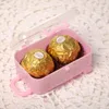 Presentförpackning 200st Clear Mini Rolling Travel Suitcase Favor Box Wedding Favors Party Reception Candy Package Baby Shower Sn