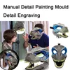 Party Masks Horror Dinosaur Headgear Dragon Lifelike Dinosaur Mask Halloween Party Cosplay Open Mouth Latex Scared Mask Gifts 230504