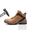 안전 신발 하이 탑 노동 보험 신발 남성 발 보호 부드럽고 편안한 가벼운 방수 안전 보호 작업 신발 230505
