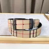 Mens needle Buckle Belt Letter B Plaid Business Casual Pants Belt 4 Colors Designer Brand Jeans suit Waistband width 3.5cm with box wholesale