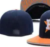 2023 Men's Baseball Full Closed Caps Summer Navy Blue Letter Bone Men Women Black Color All 32 Teams Casual Sport Flat Fitted hats " KC " Kansas City Mix Colors