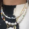 Choker 2023 Ręcznie robiona biżuteria hurtowa kreatywna pół łańcucha perłowe bijoux oświadczenie Freshwater Pearl Aweigh Naszyjnik dla kobiet