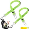 Adjustable Pet Harnesses Retractable Dog Leash with Reflective Car Travel Accessories for Dogs Cats with Elastic Shock Absorption
