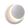 Lâmpada de parede Nórdica Nordic Bedroom Led Led Room Creative Living Dining Hall Hall Circular Rotatável