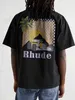T-shirt maschile Designer Fashion Clothing Tees Rhude Summer Coconut Tree Racing Moonlight Tropics Short Short Tops Tops Streetwear Streetwear Hip Hop