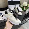 41 size Women Platform Sneakers shoes lady tide girls increased Thick Bottom Sport Sneakers Genuine Leather Chunky Sneaker Trainers