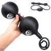 Seksspeeltje Massager Ingebouwde Stalen Bal Anale Plug Opblaasbare Lange Auns Masturbator Prostaat Butt G-spot Clit Stimulator volwassen Speelgoed