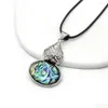 Hänge halsband naturliga skal halsband abalon kammusslor zink legering kalebass form mode smycken tillbehör