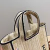 Summer Straw Bag Designer torebki Moda Zakupy plażowe Kobiety luksusowe tkane duże torby krzyżowe Lady Remer Torka 230505