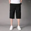 Calça masculina masculino casual shorts de verão da moda moderna e solteira, além de gordura xl metade