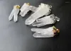 Pendanthalsband anlände! Högkvalitativ CLEAR Quartz Rough Cluster Druy Point Gem Stone Smycken 5st/Lot Fit DIY