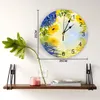 Horloges murales Hortensia Bouquet Printemps Horloge Décorations Dans Le Salon PVC Pour Chambre Bureau Décor Numérique