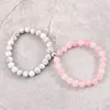 Strand attraktiva par charm armband vän stenade armband män naturliga vulkaniska stenar smycken