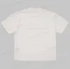 Herr t-shirts designer modekläder tees rhude sommar blomma tryck kort ärm vit lös bomull trendig rund nackstoppar streetwear