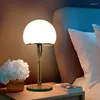 Tischlampen Retro Glaslampe für Schlafzimmer Moderne Schreibtisch Nachtlichter 220 V E27 Studie Lesen Kaffee Esszimmer Leuchte