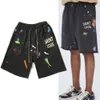 Painted Shorts Summer Pant Hip Hop For Men Drawstring Beach Holiday Short pants Clothes